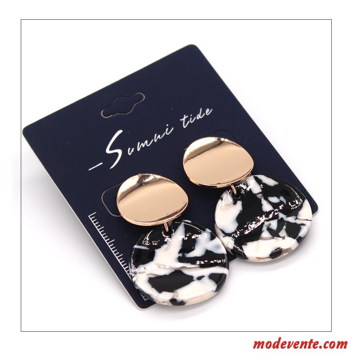 Boucles D'oreilles Femme Europe Simple Mode Tempérament Marque Couleur Bleu