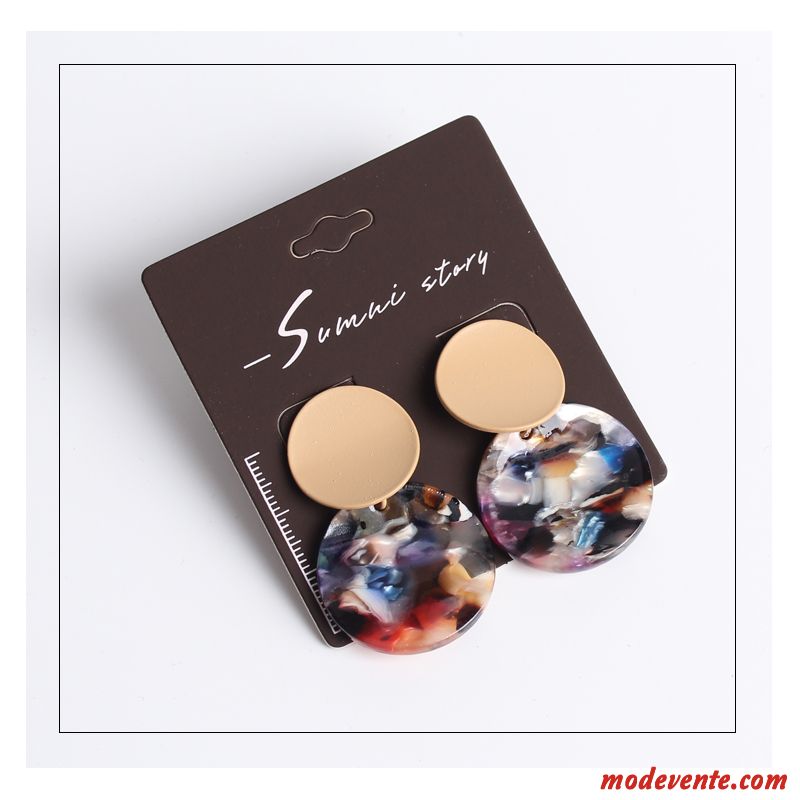 Boucles D'oreilles Femme Europe Simple Mode Tempérament Marque Couleur Bleu