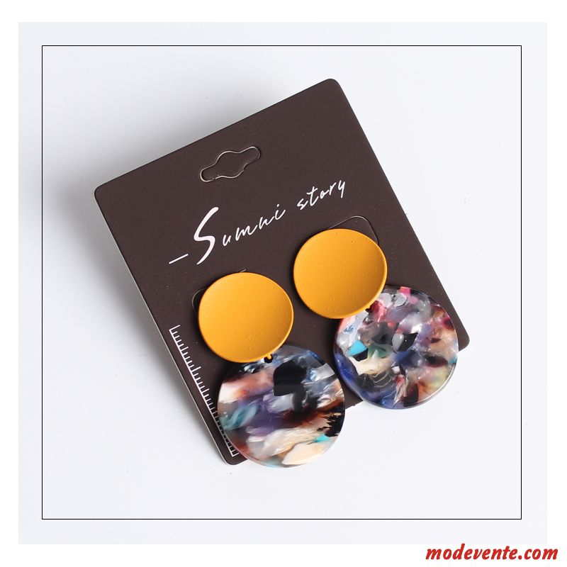 Boucles D'oreilles Femme Europe Simple Mode Tempérament Marque Couleur Bleu