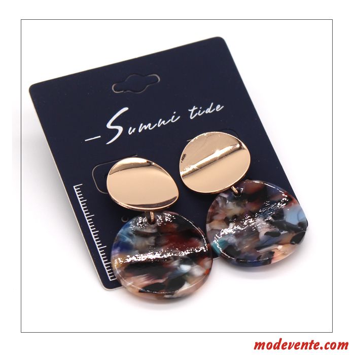 Boucles D'oreilles Femme Europe Simple Mode Tempérament Marque Couleur Bleu