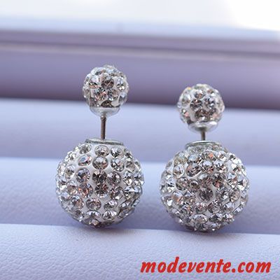 Boucles D'oreilles Femme Pierres De Strass Cristal Ultra Sided Pure Tempérament Bleu Rouge Argent