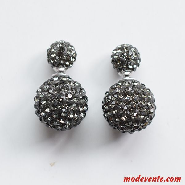 Boucles D'oreilles Femme Pierres De Strass Cristal Ultra Sided Pure Tempérament Bleu Rouge Argent