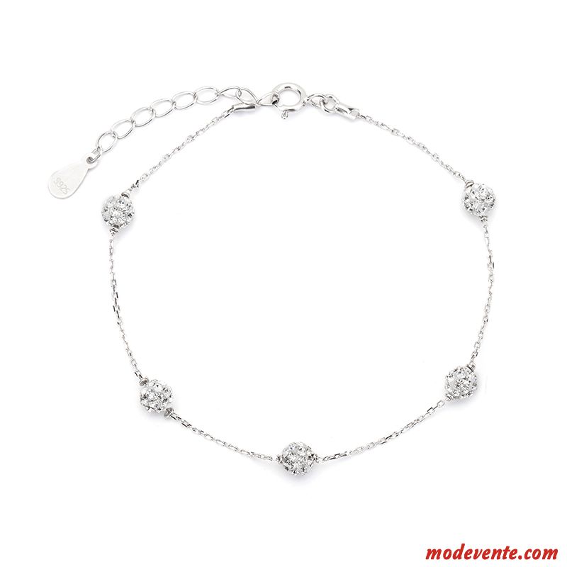 Bracelets Femme Simple Personnalité Frais Populaire Pure Étudiant Argent