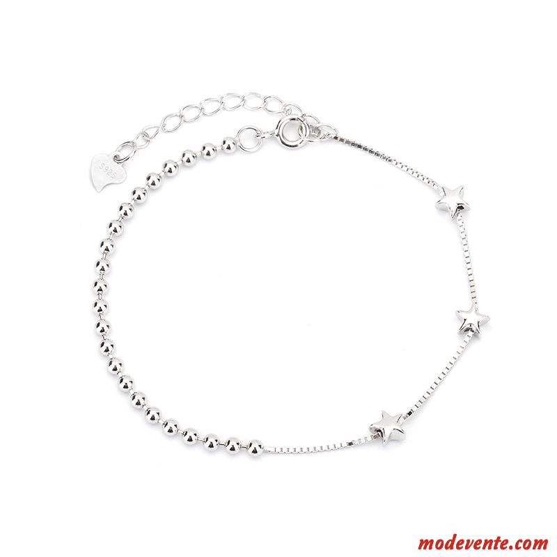 Bracelets Femme Simple Personnalité Frais Populaire Pure Étudiant Argent