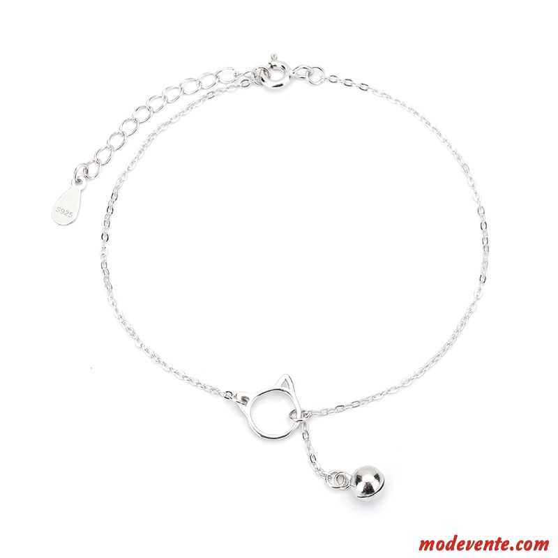 Bracelets Femme Simple Personnalité Frais Populaire Pure Étudiant Argent