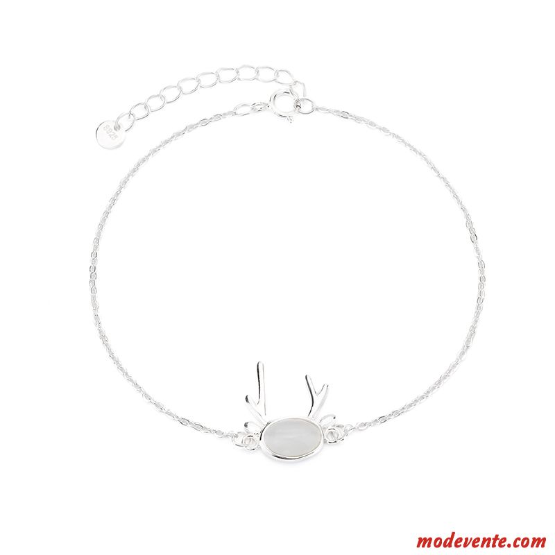 Bracelets Femme Simple Personnalité Frais Populaire Pure Étudiant Argent