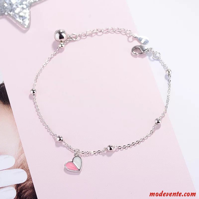 Bracelets Femme Simple Pure Cadeau D'anniversaire Personnalité Étudiant Argent