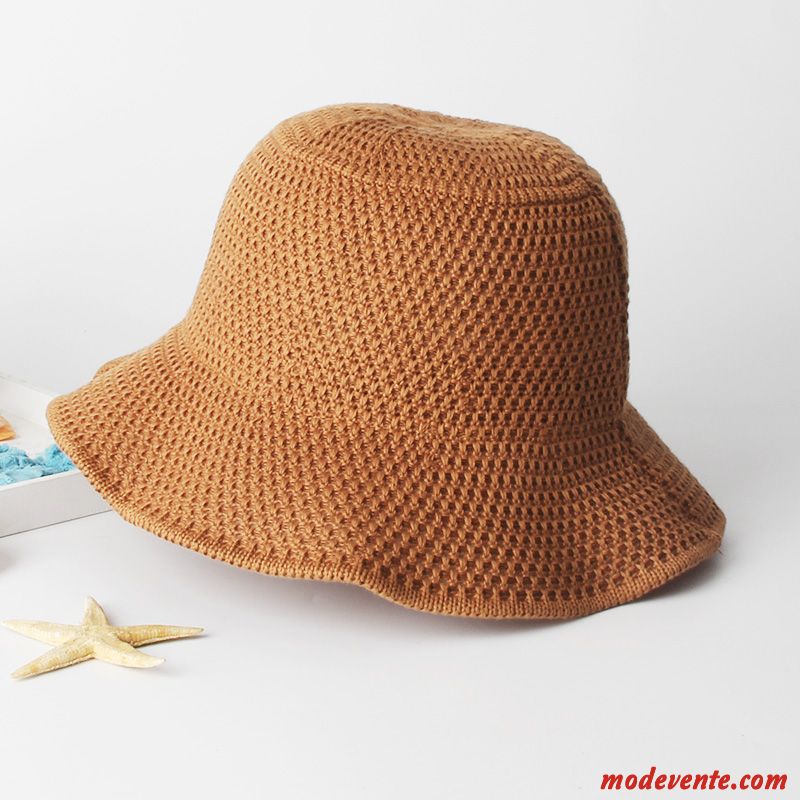 Chapeau Femme Ombre Crème Solaire Chapeau De Pêcheur Été Loisir Art Noir