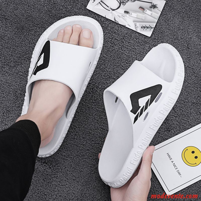 Chaussons Homme Été Tendance Tous Les Assortis Plage Mode Outwear Blanc