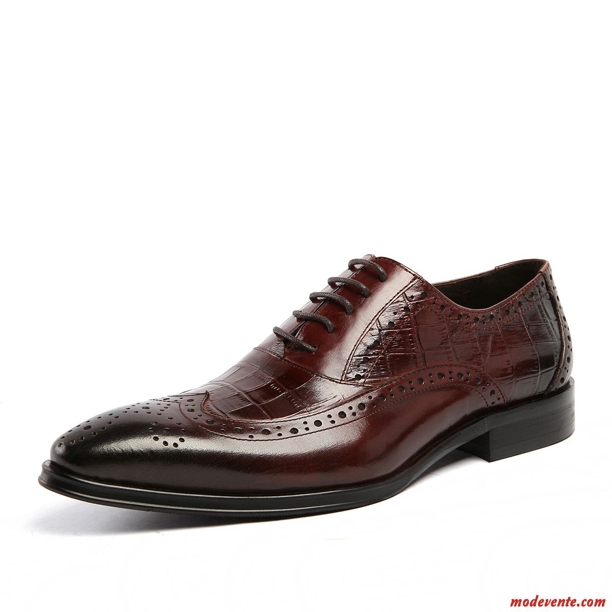 Chaussures De Ville Homme Laçage Angleterre Chaussures De Mariage Cuir Véritable Costume Formel Entreprise Marron