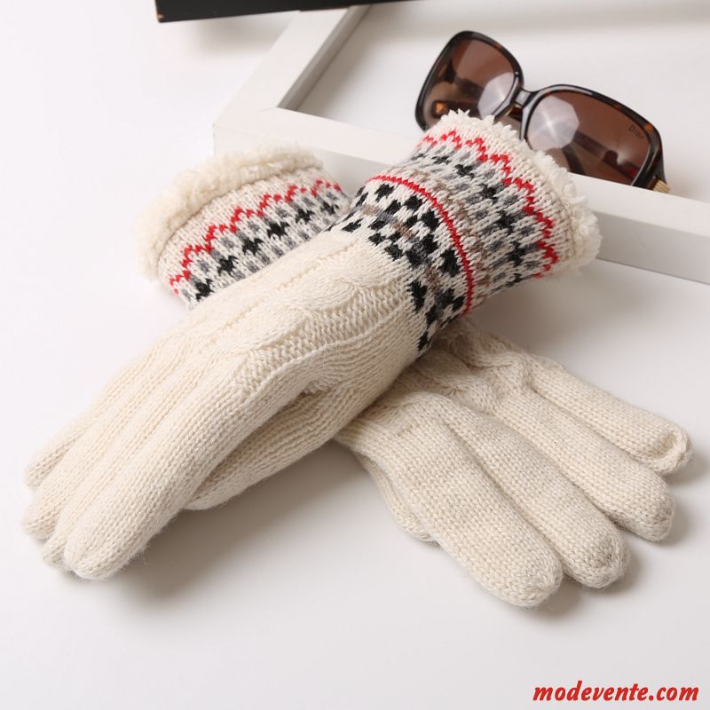 Gants Homme Plus De Cachemire Amoureux Tricot De Laine Hiver Garder Au Chaud Gris