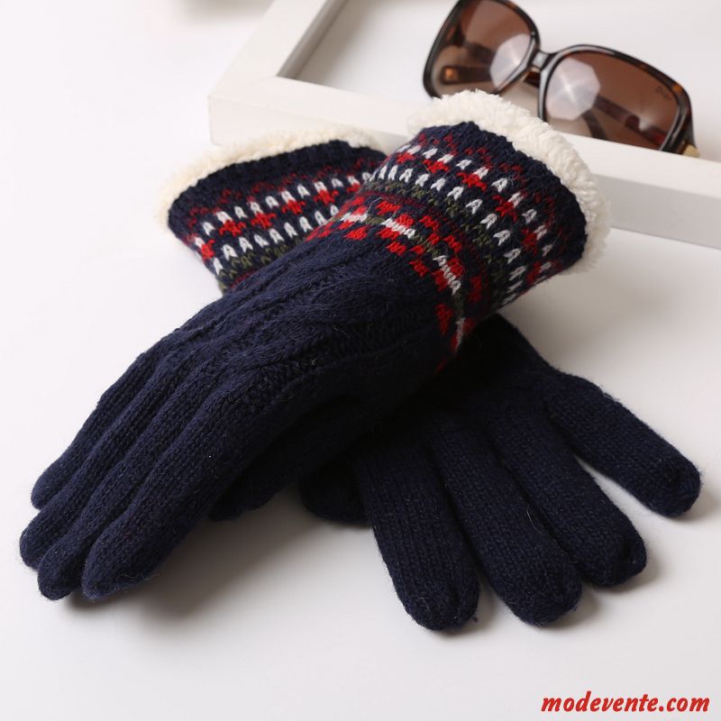 Gants Homme Plus De Cachemire Amoureux Tricot De Laine Hiver Garder Au Chaud Gris