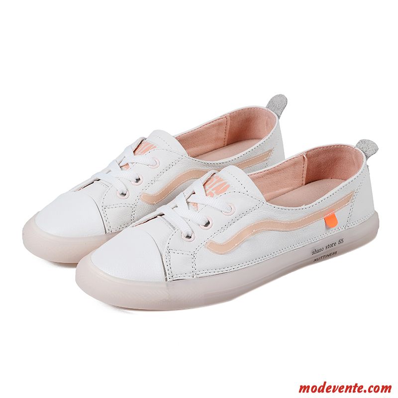 Mocassins Femme Plateforme L'automne Ultra Plates Sport Tous Les Assortis Blanc