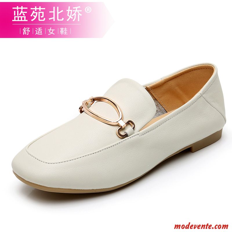 Mocassins Femme Tous Les Assortis Semelle Doux Cuir Véritable Décontractée Slip-on Grande Taille