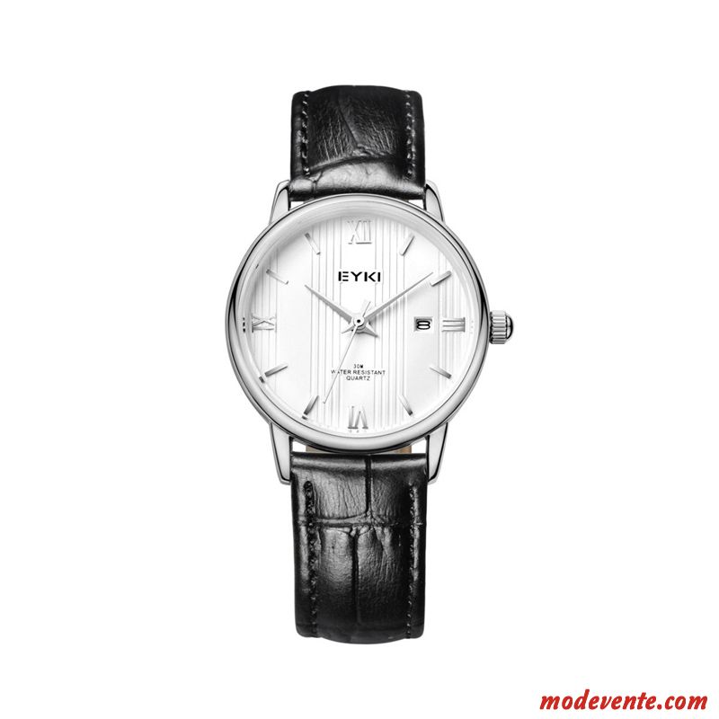 Montre Homme Loisir Personnalité Montre À Bracelet Tendance Gros Simple Blanc Or