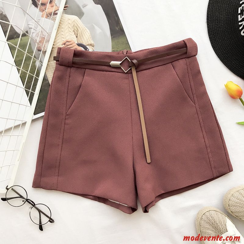 Shorts Femme Haute Cintrée L'automne Tendance Hiver Mince Décontractée Pure