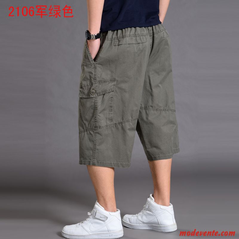 Shorts Homme Décontractée Baggy Grande Taille Sport Septième Pantalon Légère Gris