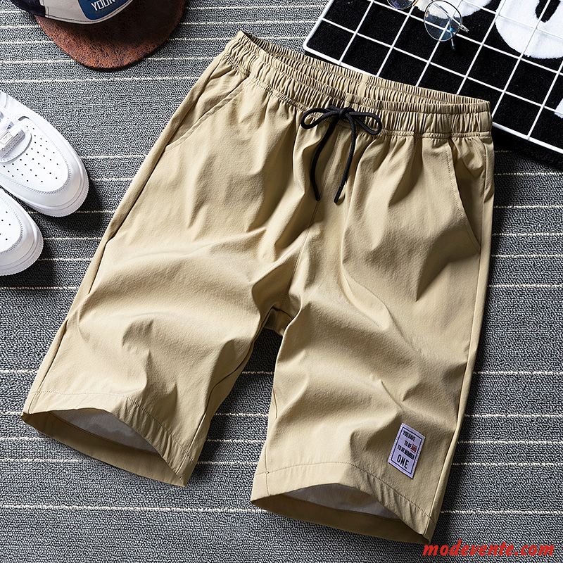 Shorts Homme Kaki Sport Séchage Rapide Cinquième Pantalon Tendance Cargo