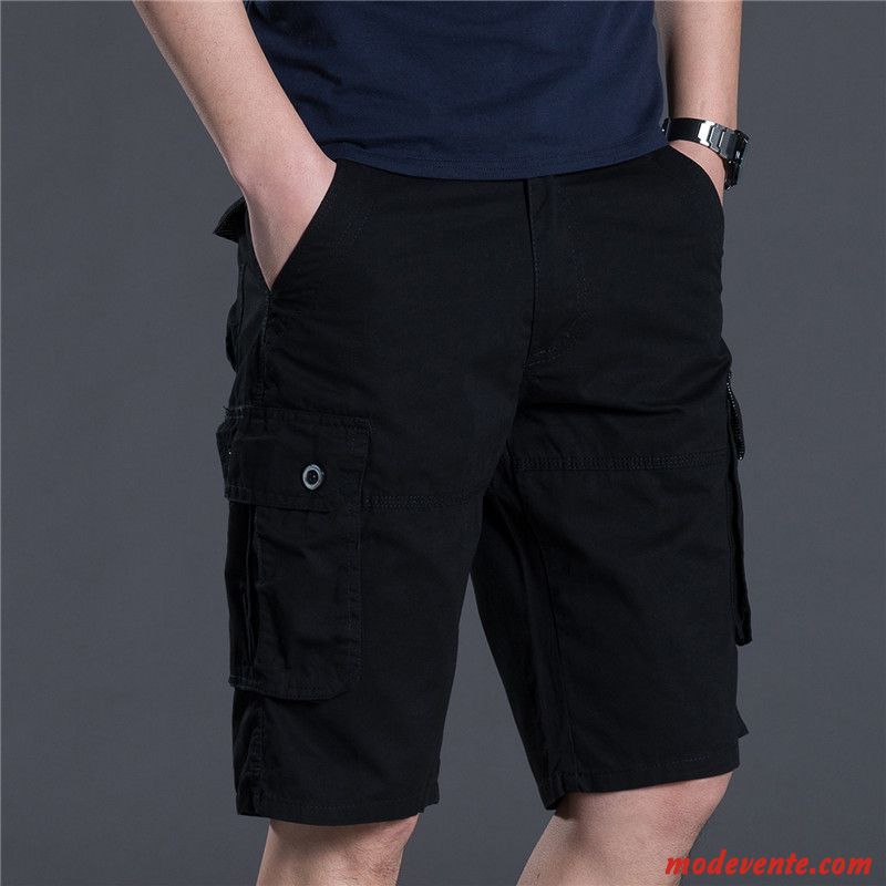 Shorts Homme Pantalon Cargo Kaki Pantalons Jeunesse Multi-poche Plage