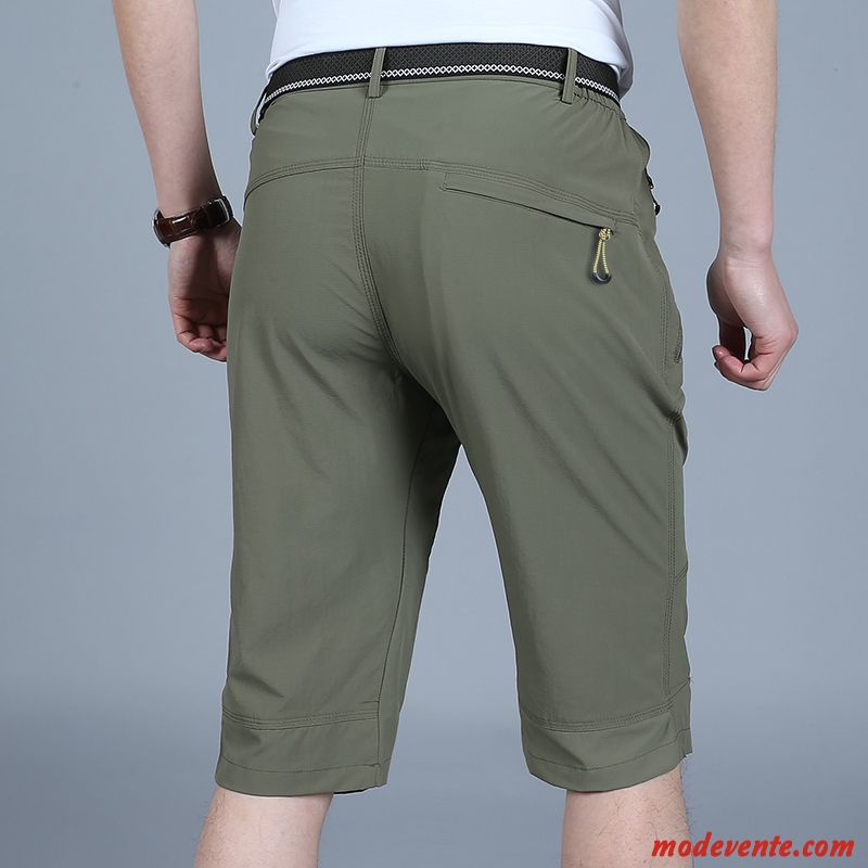 Shorts Homme Séchage Rapide Baggy Légère Été Pantalon Cargo De Plein Air Vert