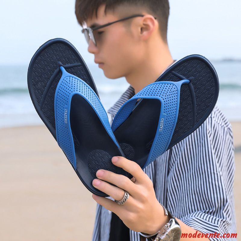 Tongs Homme Tongs Chaussons Plage Sandales Été Antidérapant Décontractée Gris