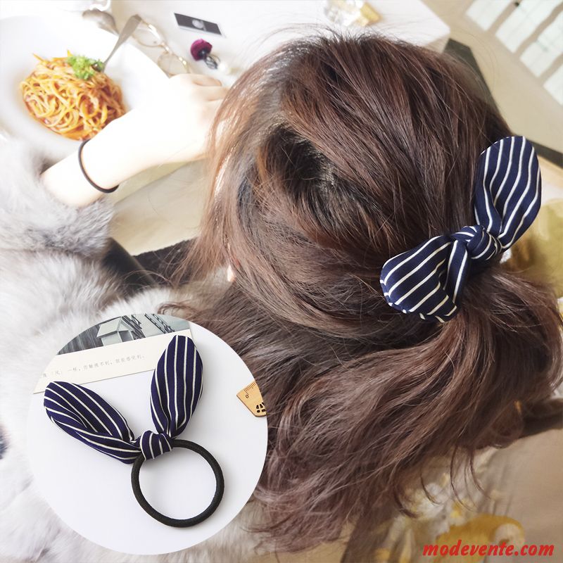 Épingle À Cheveux Femme Corde Tête Bandeau Élastique Simple Cheveux Cravate Couvre-chefs Noir