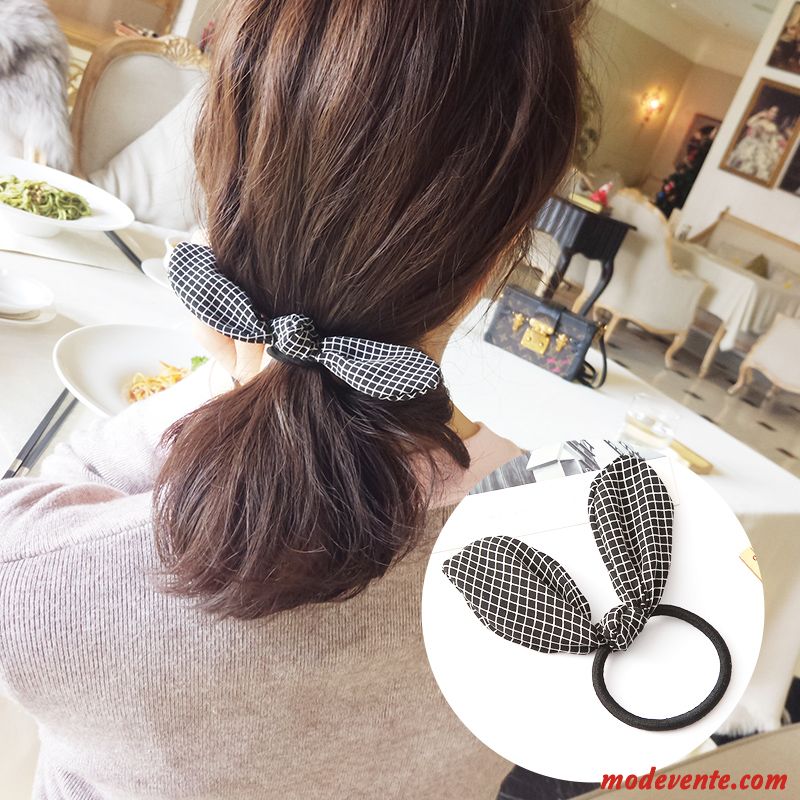 Épingle À Cheveux Femme Corde Tête Bandeau Élastique Simple Cheveux Cravate Couvre-chefs Noir