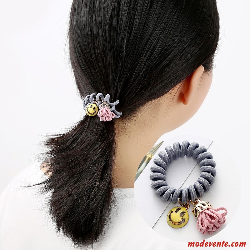 Épingle À Cheveux Femme Corde Tête Bandeau Élastique Simple Cheveux Cravate Couvre-chefs Noir