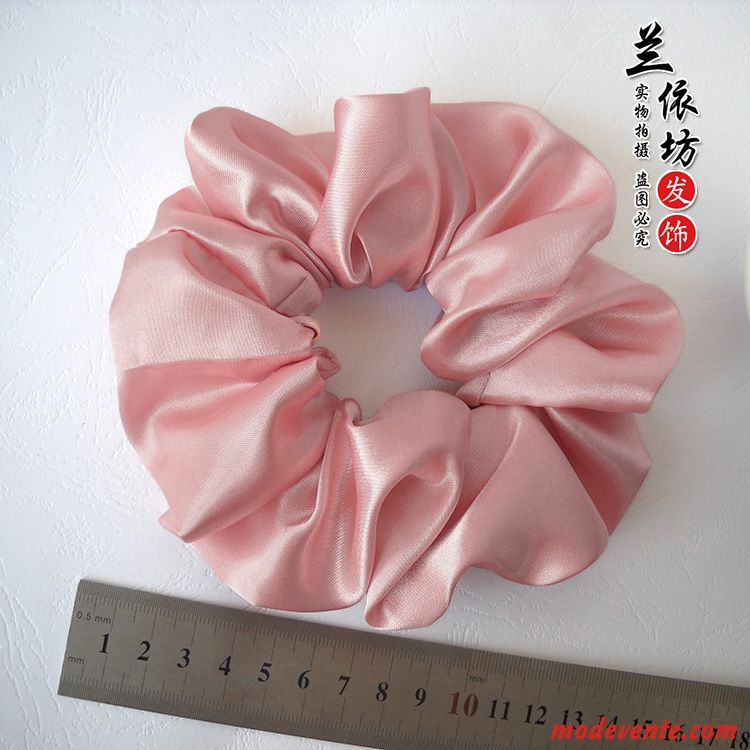 Épingle À Cheveux Femme Gros Élastique Cheveux Cravate Accessoires Queue De Cheval Fleur Rose Clair