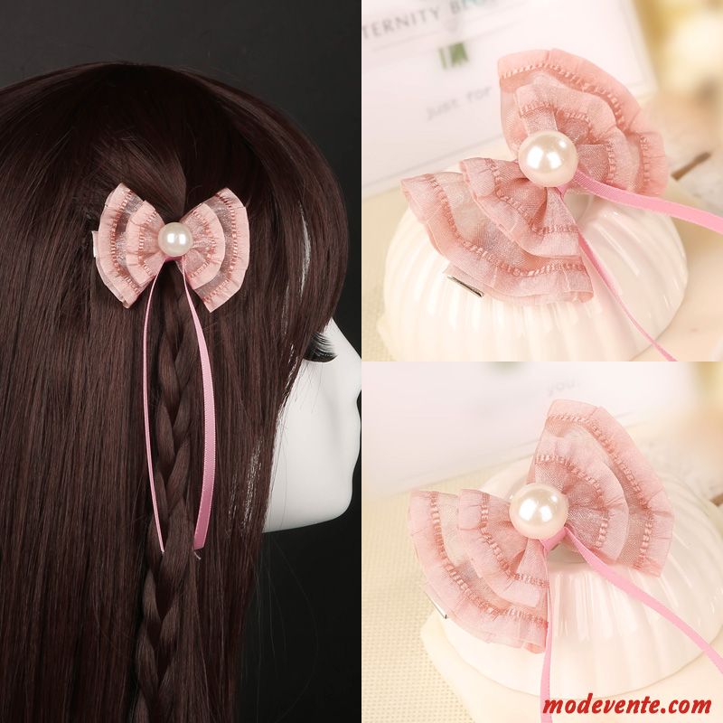 Épingle À Cheveux Femme Ornements De Cheveux Simple All-match Adulte Frange Couvre-chefs Rose