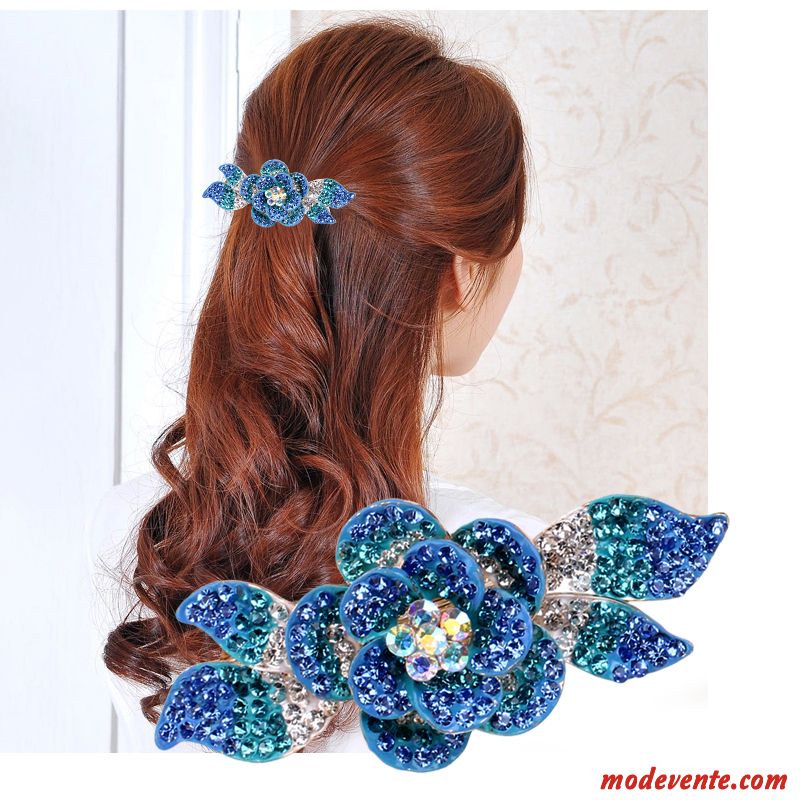 Épingle À Cheveux Femme Pierres De Strass Accessoires Racé Haut Grade Grand Ornements De Cheveux Violet