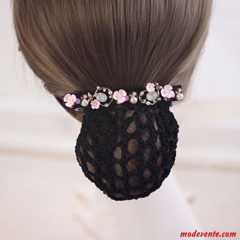 Épingle À Cheveux Femme Réseau Perle Fleur Pierres De Strass Petit Cheveux En Plaques Blanc