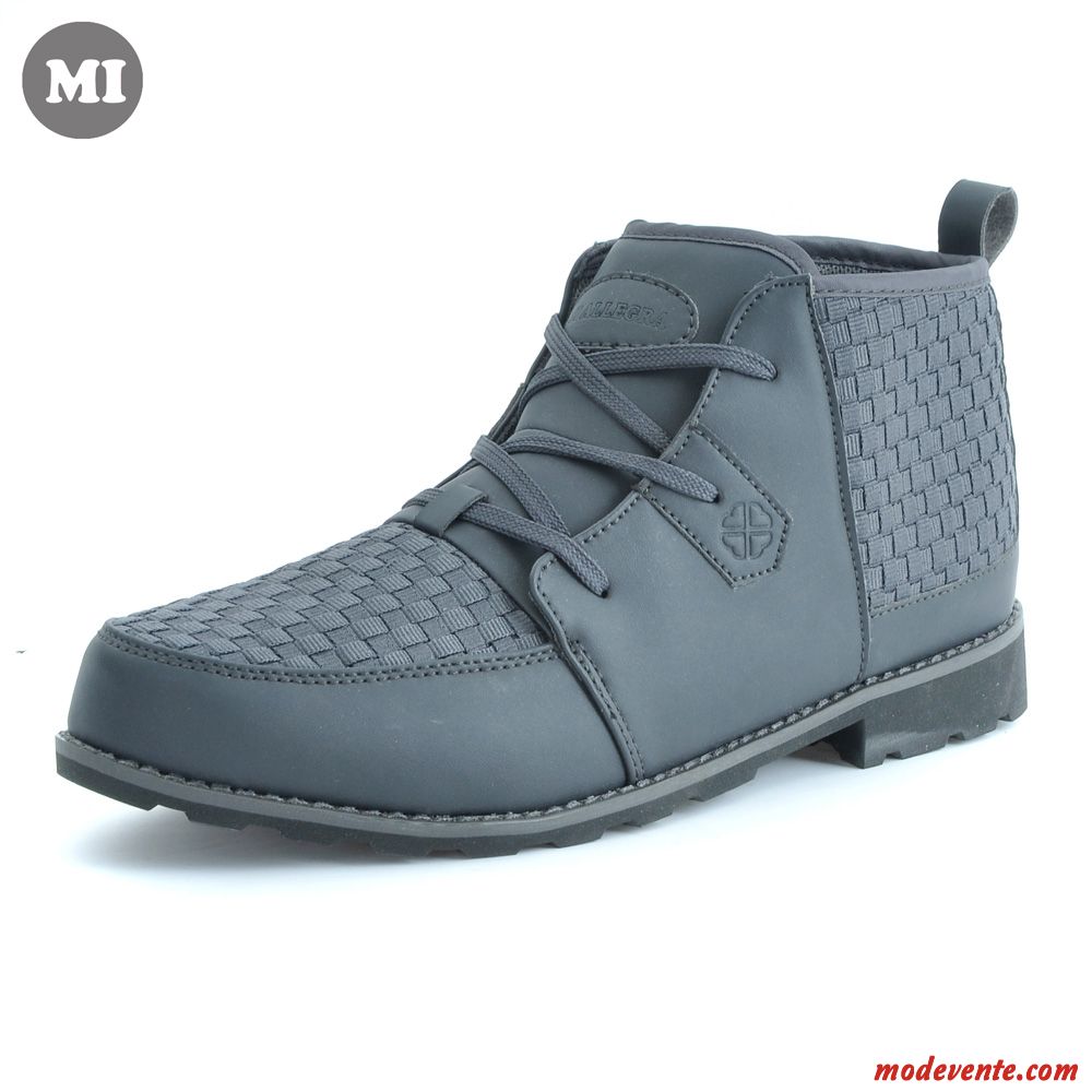 Basket Montante Homme Marron Bleu Marin Crème Mc20312