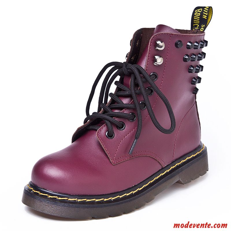 Bottes Femme Soldes Bordeaux Rubine Mc26774