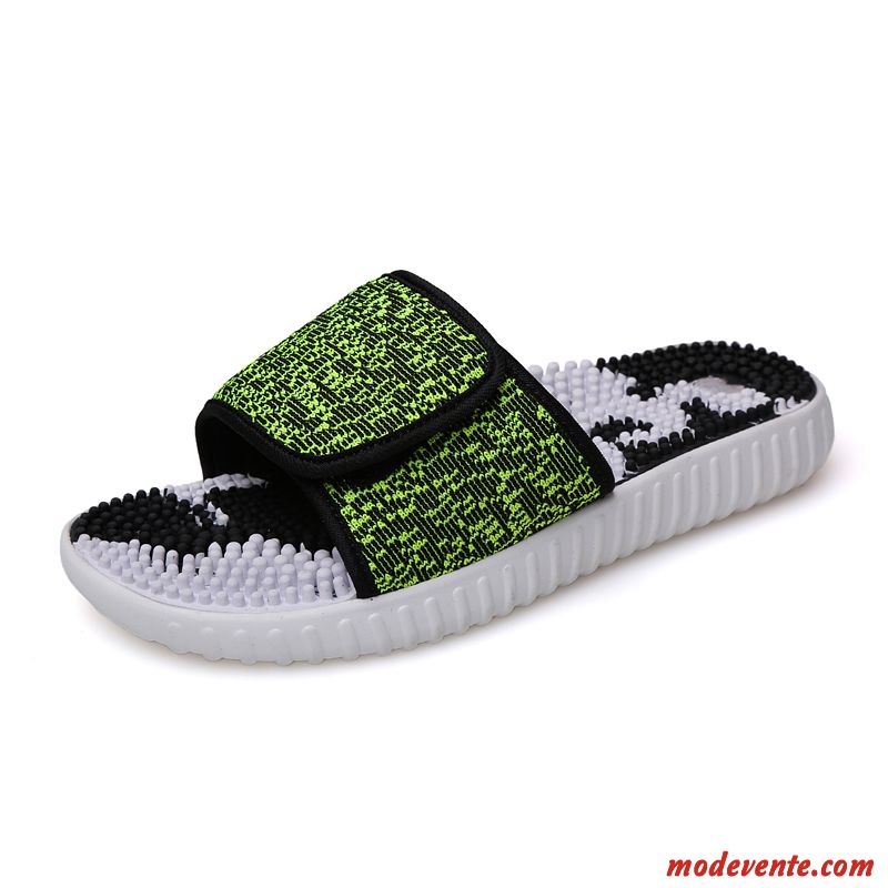 Chaussons Mode Homme Pas Cher Gris Vert Pâle Mc25757