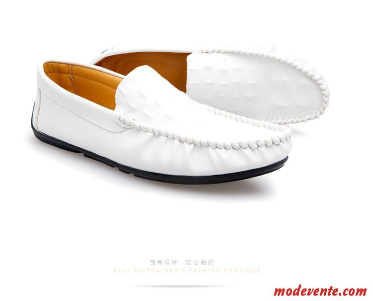 Chaussure Basse Homme Pas Cher Blanc Blanc D'huître Mc21307