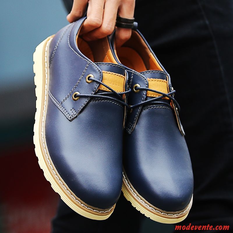 Chaussure De Ville Mocassin Homme Ambre Bleu Aigue-marine Mc24426