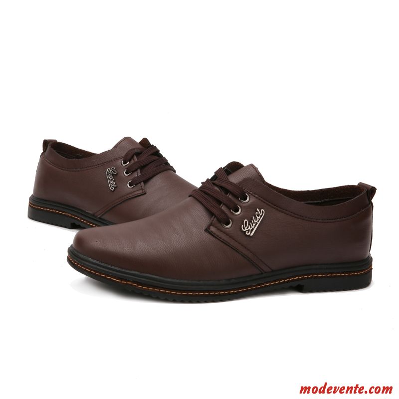 Chaussure De Ville Original Homme Marron Vert Jaunâtre Mc24331