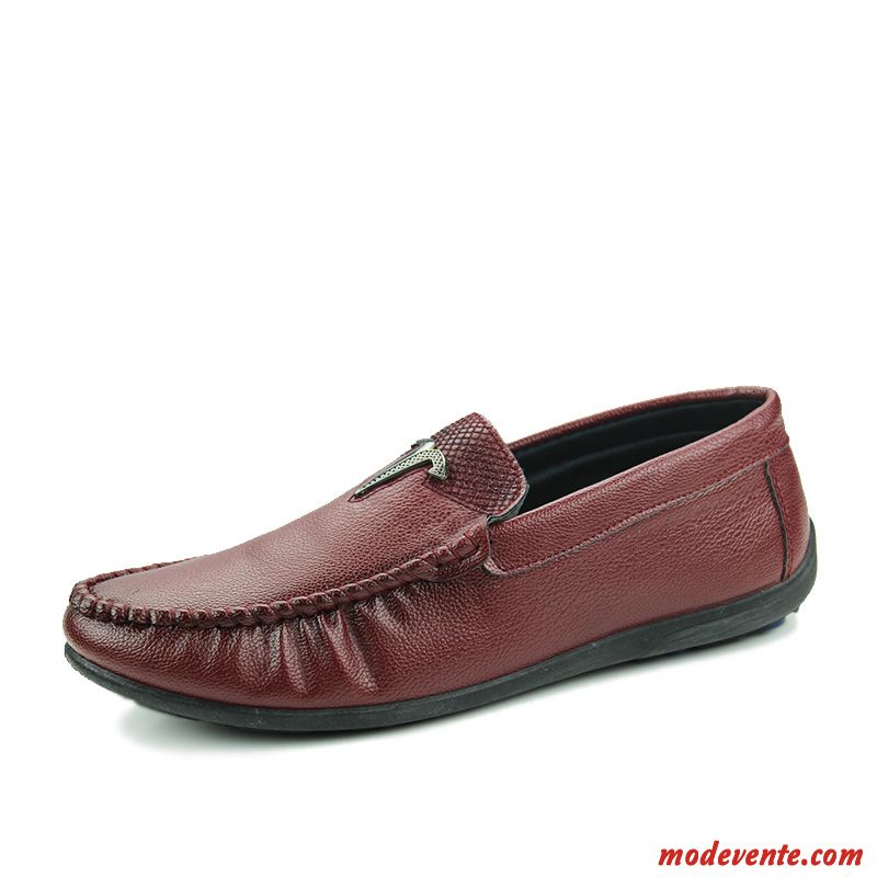 Chaussure Mocassin Homme Bleu Marin Bordeaux Mc22909