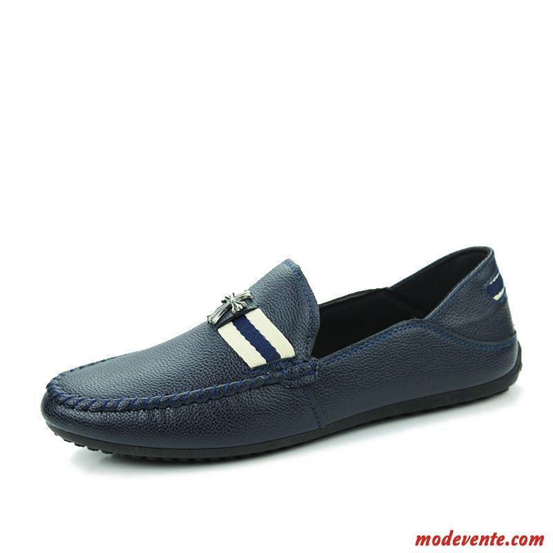 Chaussure Mocassin Homme Pas Cher Bleu Aigue-marine Bleu Marin Mc23475