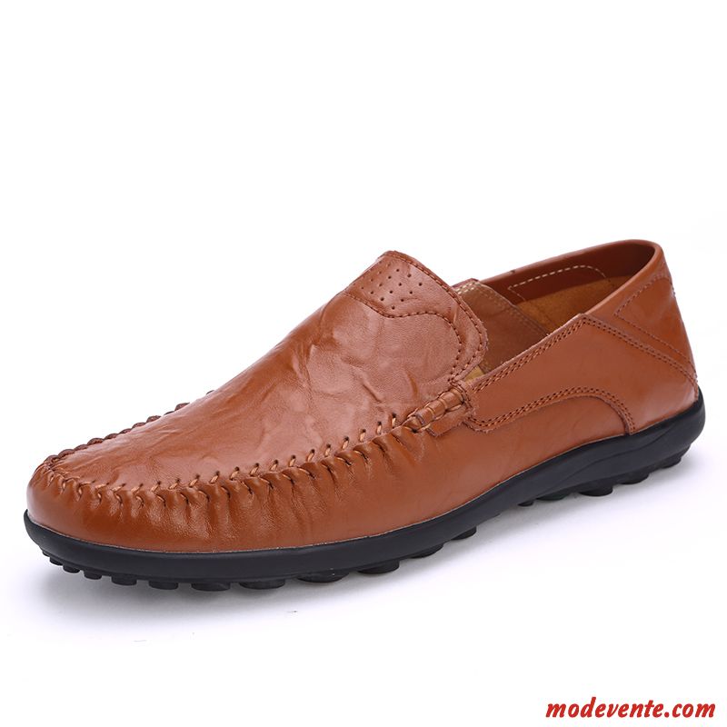 Chaussure Mocassins Pas Cher Homme Peachpuff Marron Mc23028