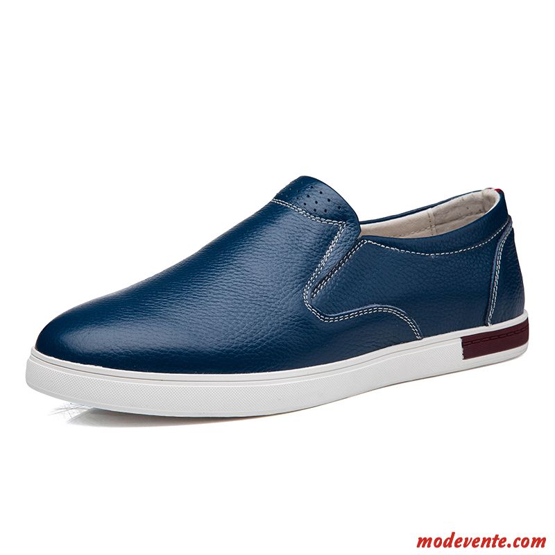 Chaussures Cuir Homme Pas Cher Ambre Bleu Royal Mc23006