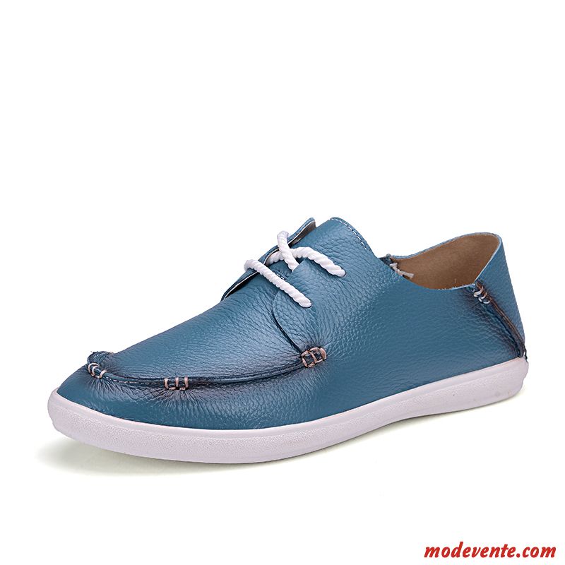 Chaussures Homme Basse Blanches Poudre Bleue Rose Saumon Mc25029