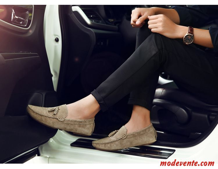 Mocassin Beige Homme Chaussure Steelblue Kaki Mc23327