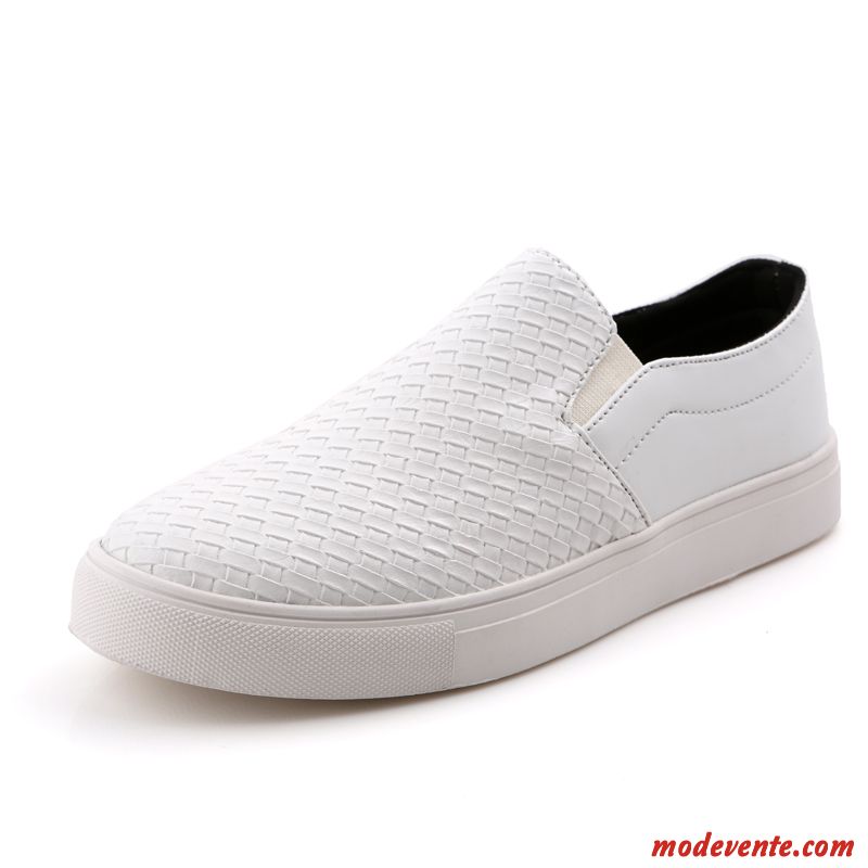 Mocassin Blanc Homme Bleu Ciel Rubine Mc22983