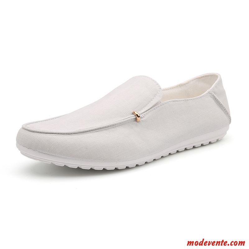 Mocassin Cuir Noir Homme Blanc Neigeux Vert Pâle Mc23749