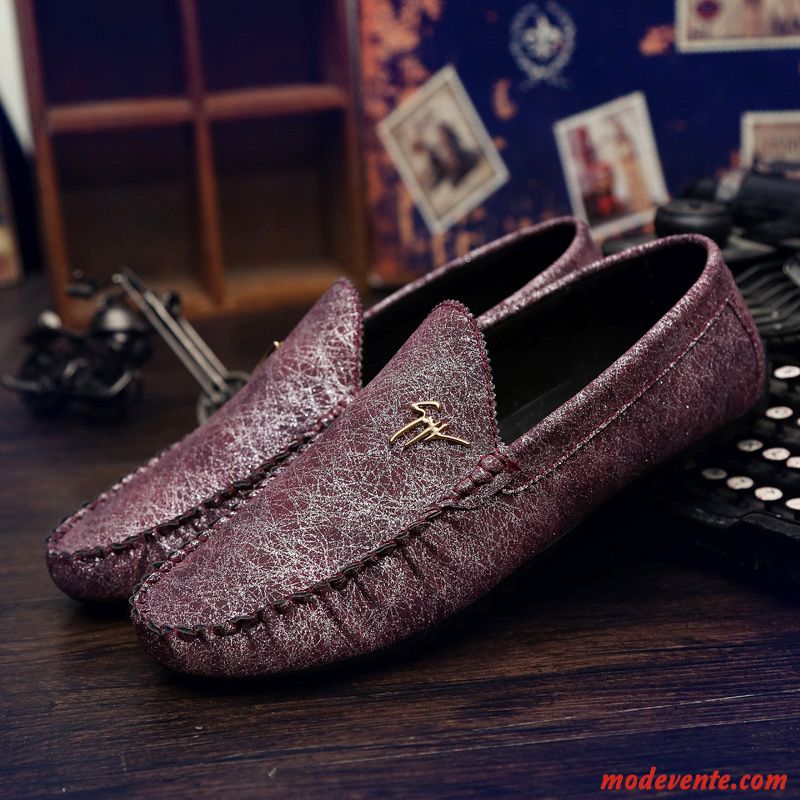 Mocassin De Marque Homme Rose Saumon Pensée Mc23421