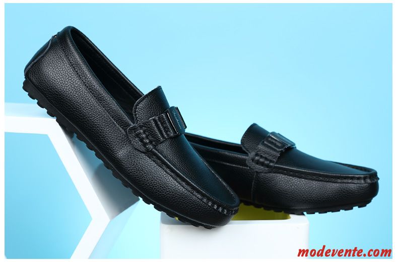 Mocassin En Cuir Homme Ivoire Crème Mc23106