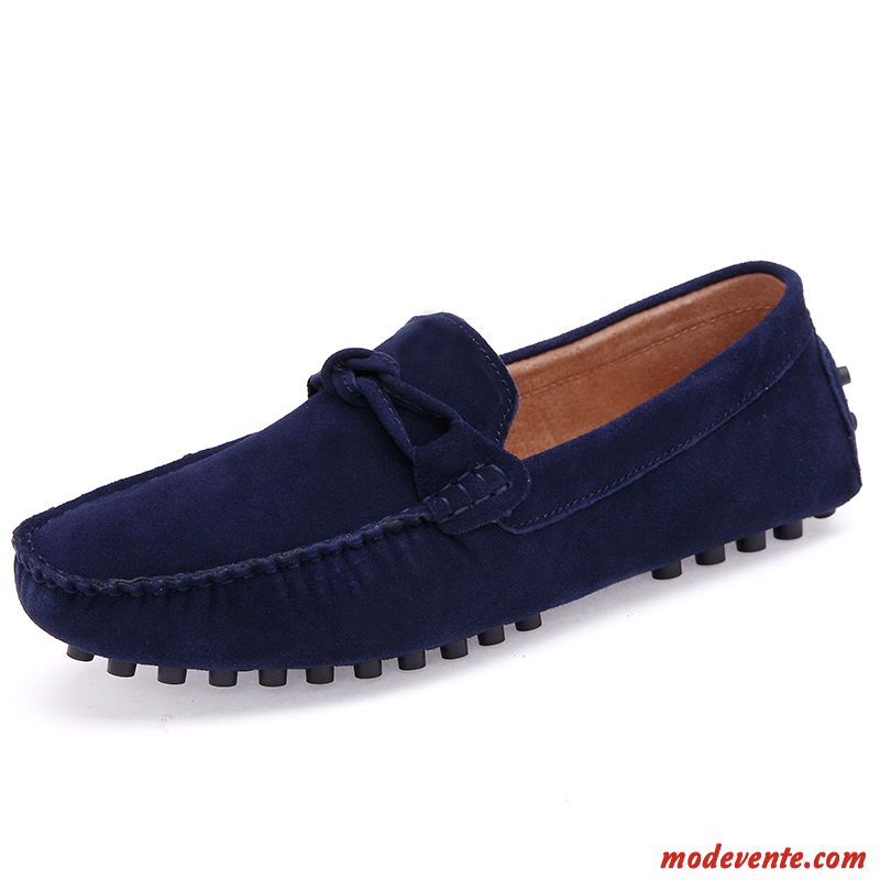 Mocassin Homme Cuir Pas Cher Rubine Marine Mc23547