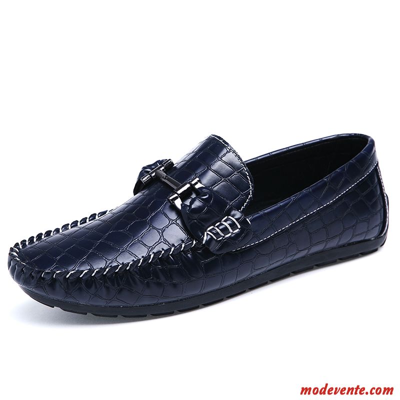 Mocassin Homme Noir Bleu Cobalt Tout Blanc Mc23422